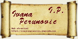 Ivana Perunović vizit kartica